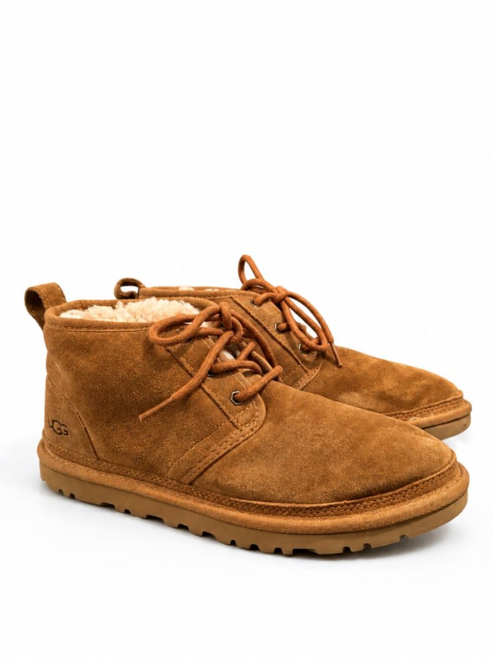 UGG Neumel Chukka Boots Women’s 8 Chestnut Suede Shearling Lined EU 39